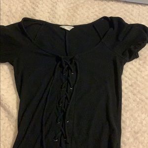 Tie front shirt sleeve